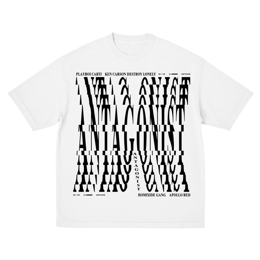 Antagonist Tour 2.0 White Tour T-Shirt Front