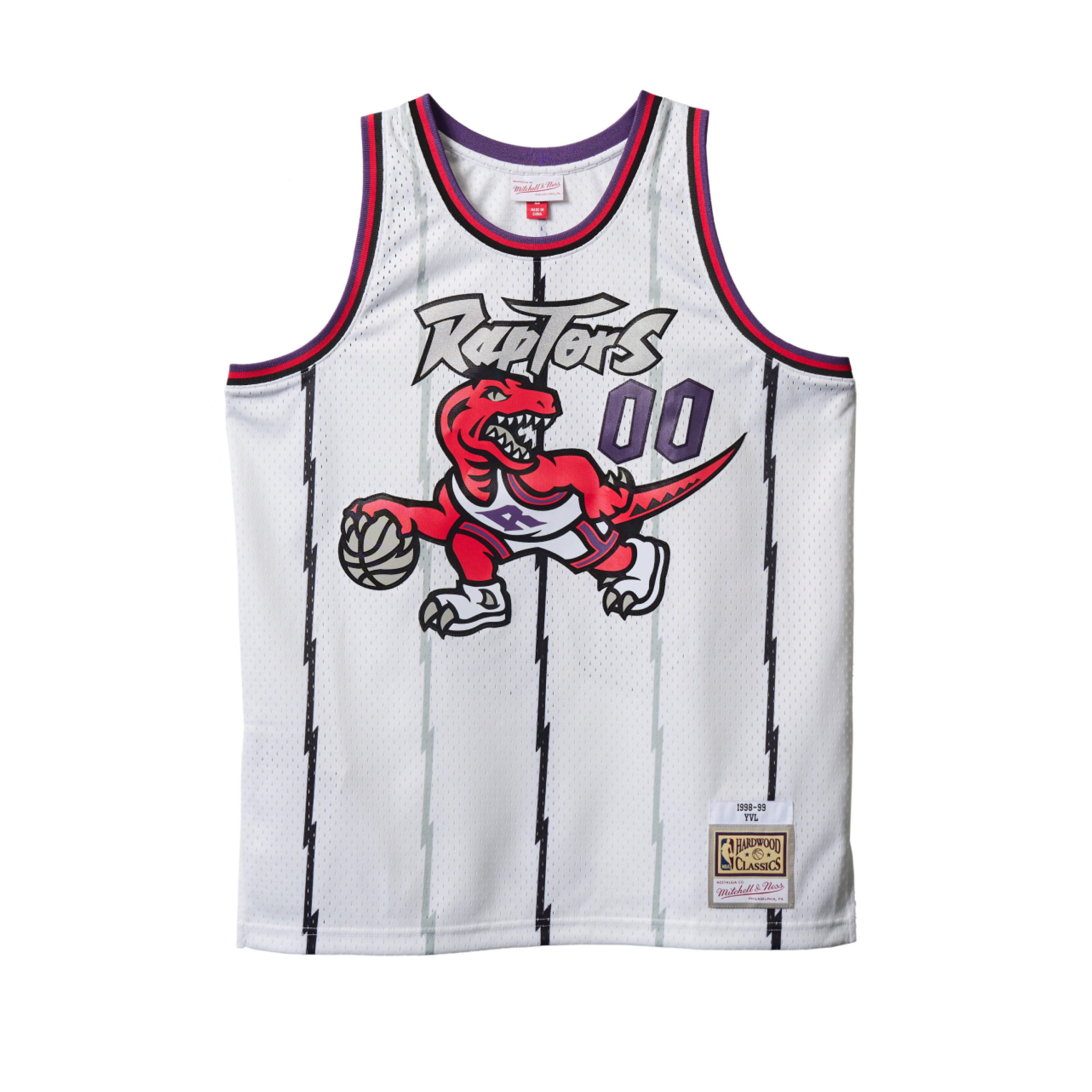 NBA PLAYBOI CARTI X M&N JERSEY TORONTO RAPTORS 1998 (WHITE)